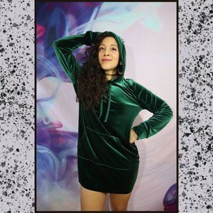 Forever 21 Velvet Hoodie Dress